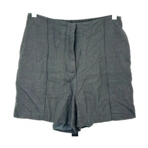 Black Linen Blend High Rise 3" Inseam Shorts Women's XS/S Fully Lined w/ Pockets